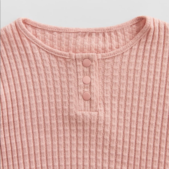 Zara Snap Button Ribbed Shirt - Picture 3 of 6